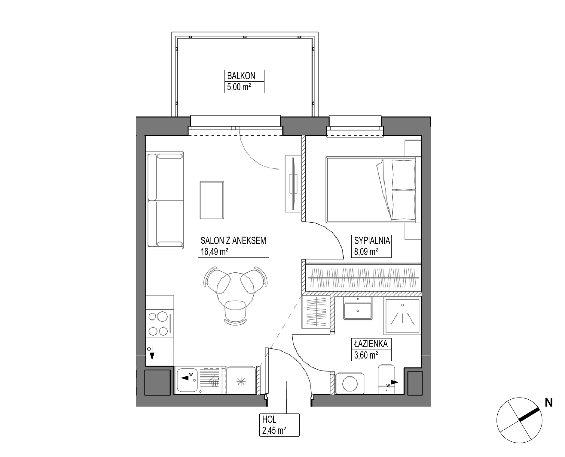 Plan 2 pok. 31m²