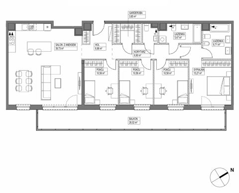 Plan 5 pok. 118m²