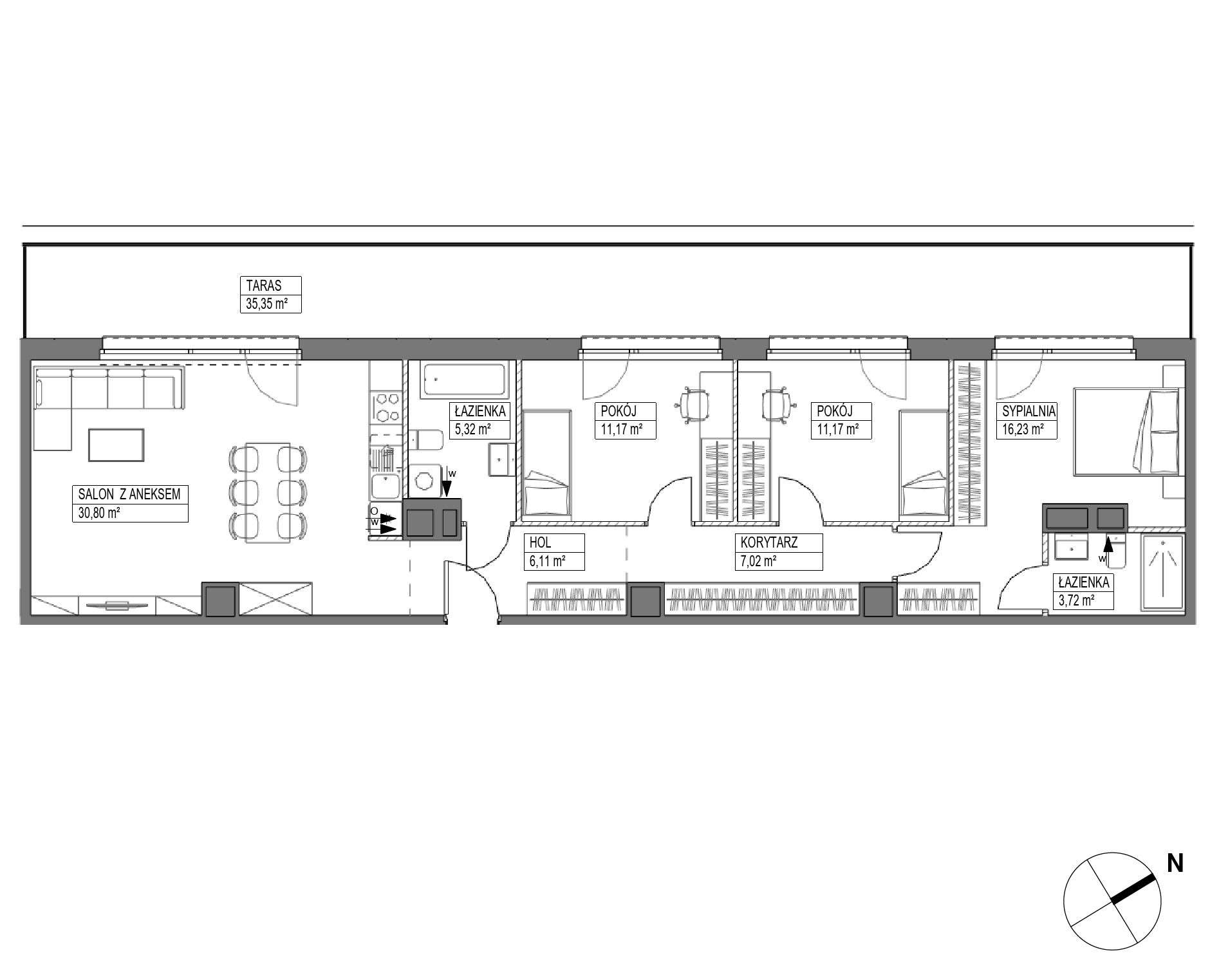 Plan 4 pok. 92m²