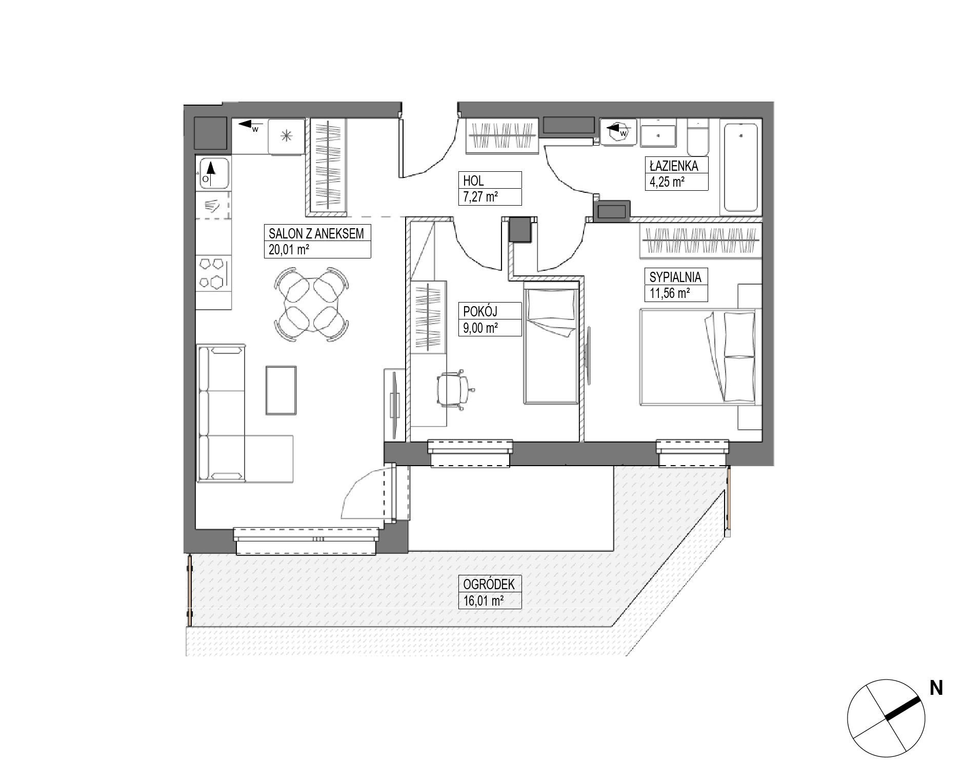 Plan 3 pok. 52m²