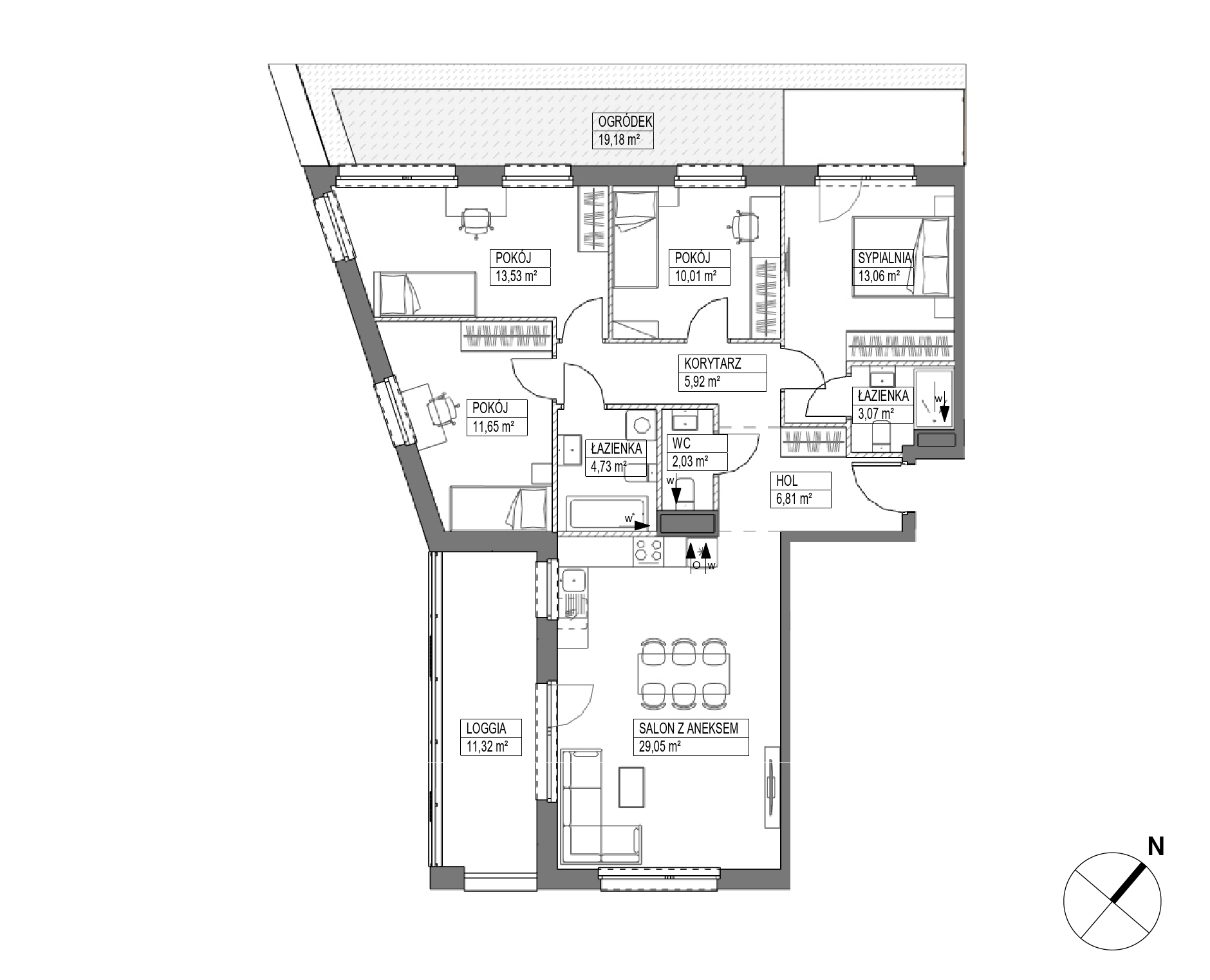 Plan 5 pok. 100m²
