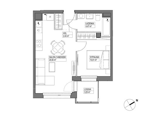 Plan 2 pok. 37m²