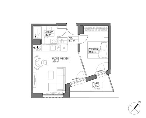 Plan 2 pok. 38m²