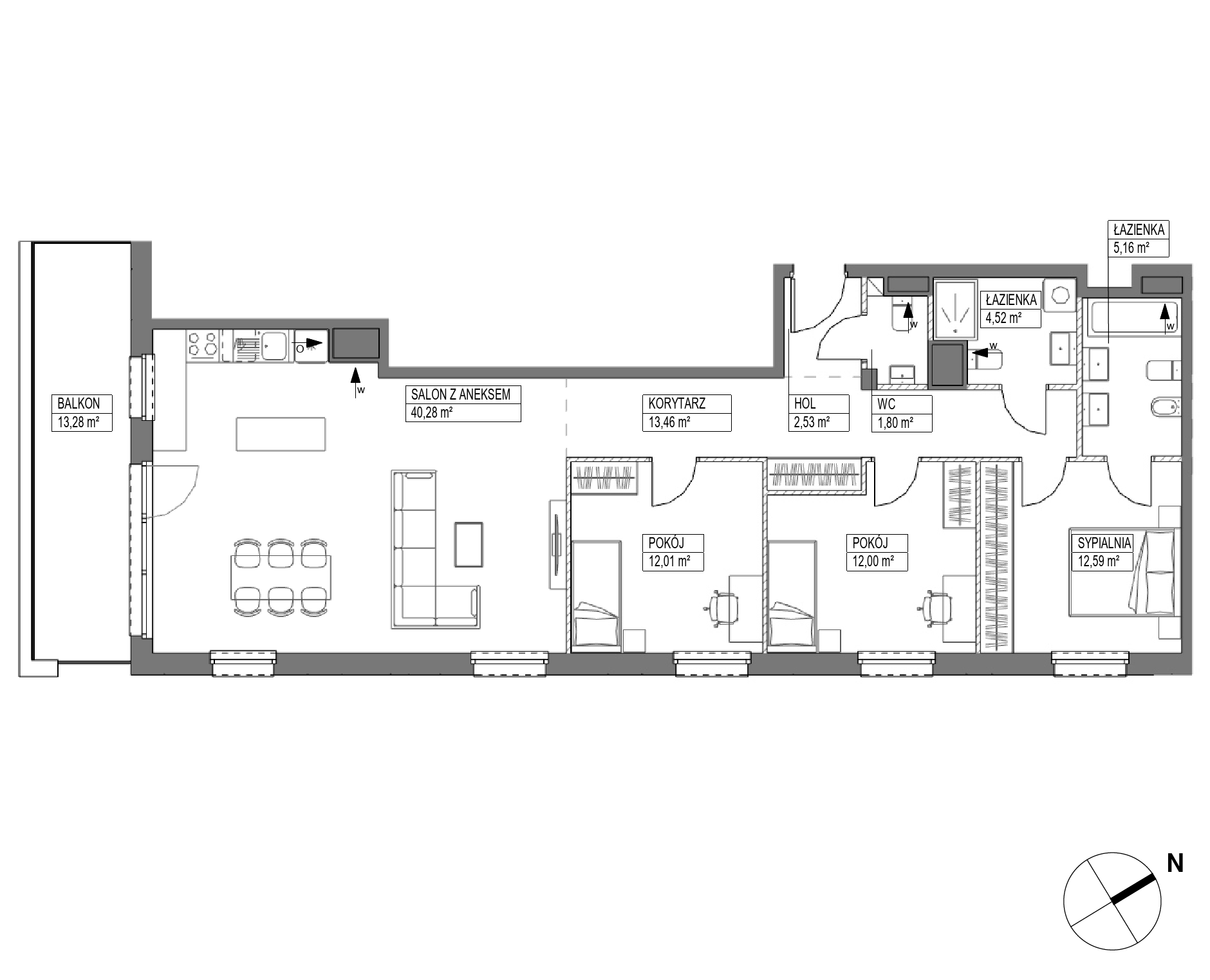 Plan 4 pok. 104m²