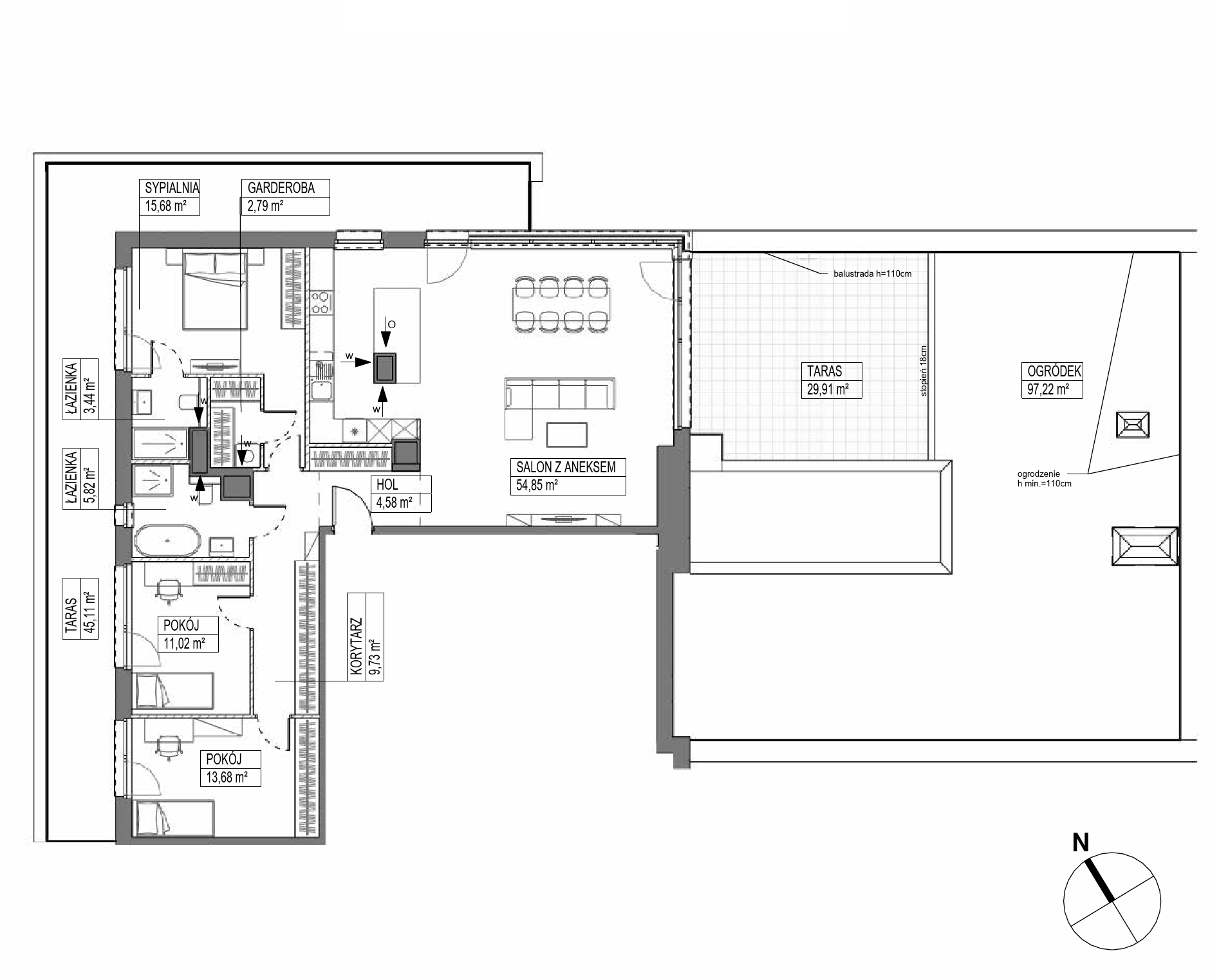 Plan 4 pok. 121m²
