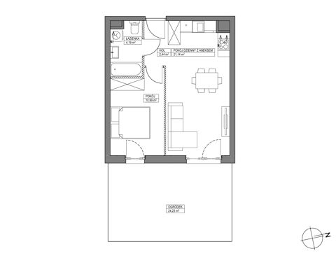Plan 2 pok. 39m²