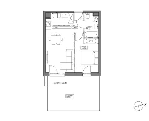 Plan 2 pok. 39m²