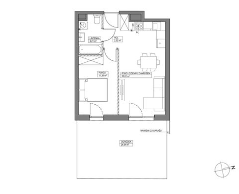 Plan 2 pok. 39m²
