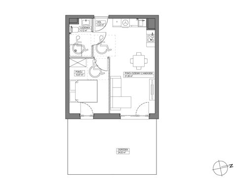 Plan 2 pok. 39m²