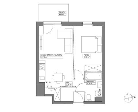Plan 2 pok. 41m²