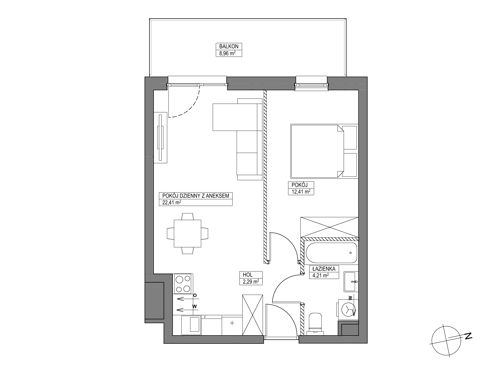 Plan 2 pok. 41m²