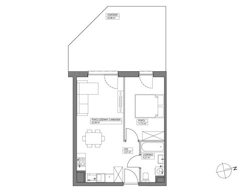Plan 2 pok. 42m²