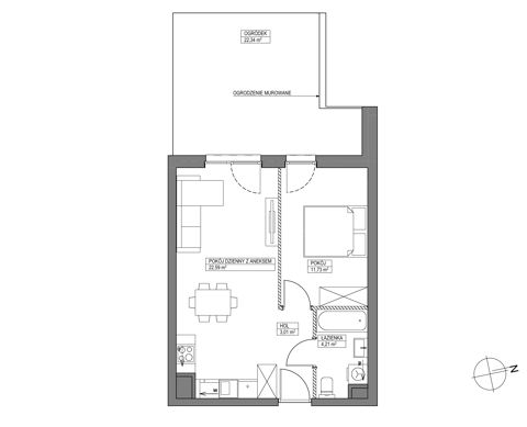 Plan 2 pok. 42m²