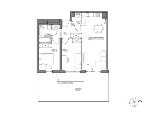 Plan 3 pok. 63m²