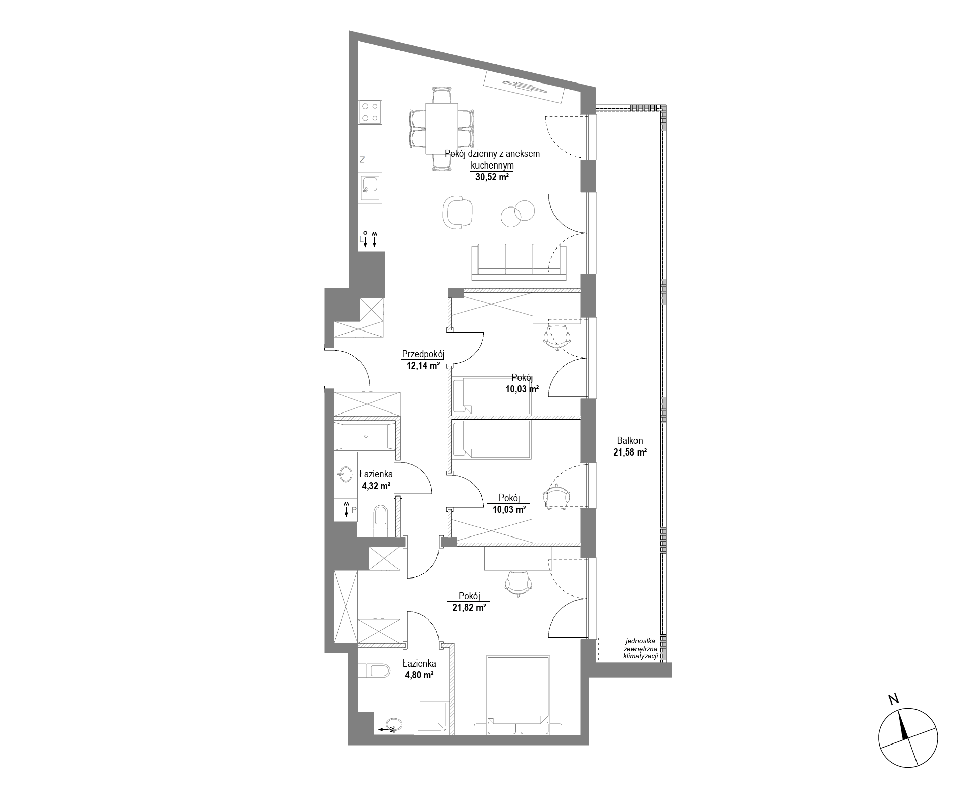 Plan 4 pok. 94m²