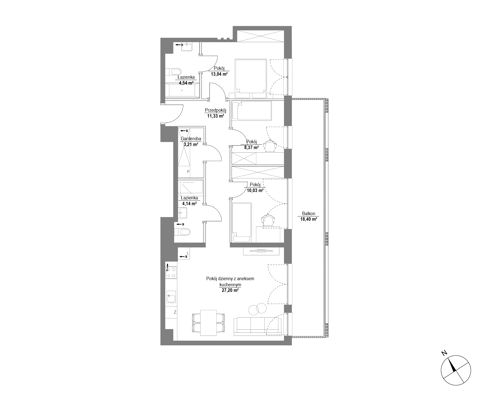 Plan 4 pok. 82m²