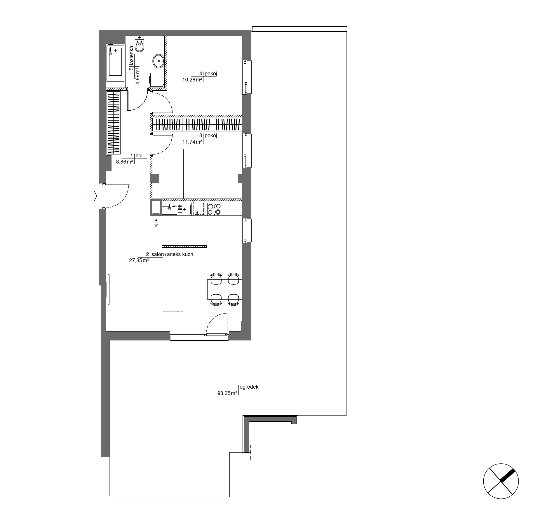 Plan 3 pok. 63m²