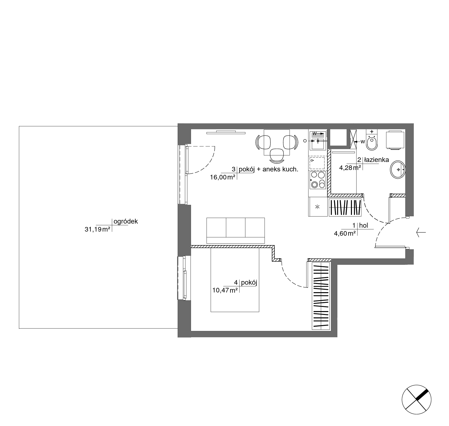 Plan 2 pok. 35m²