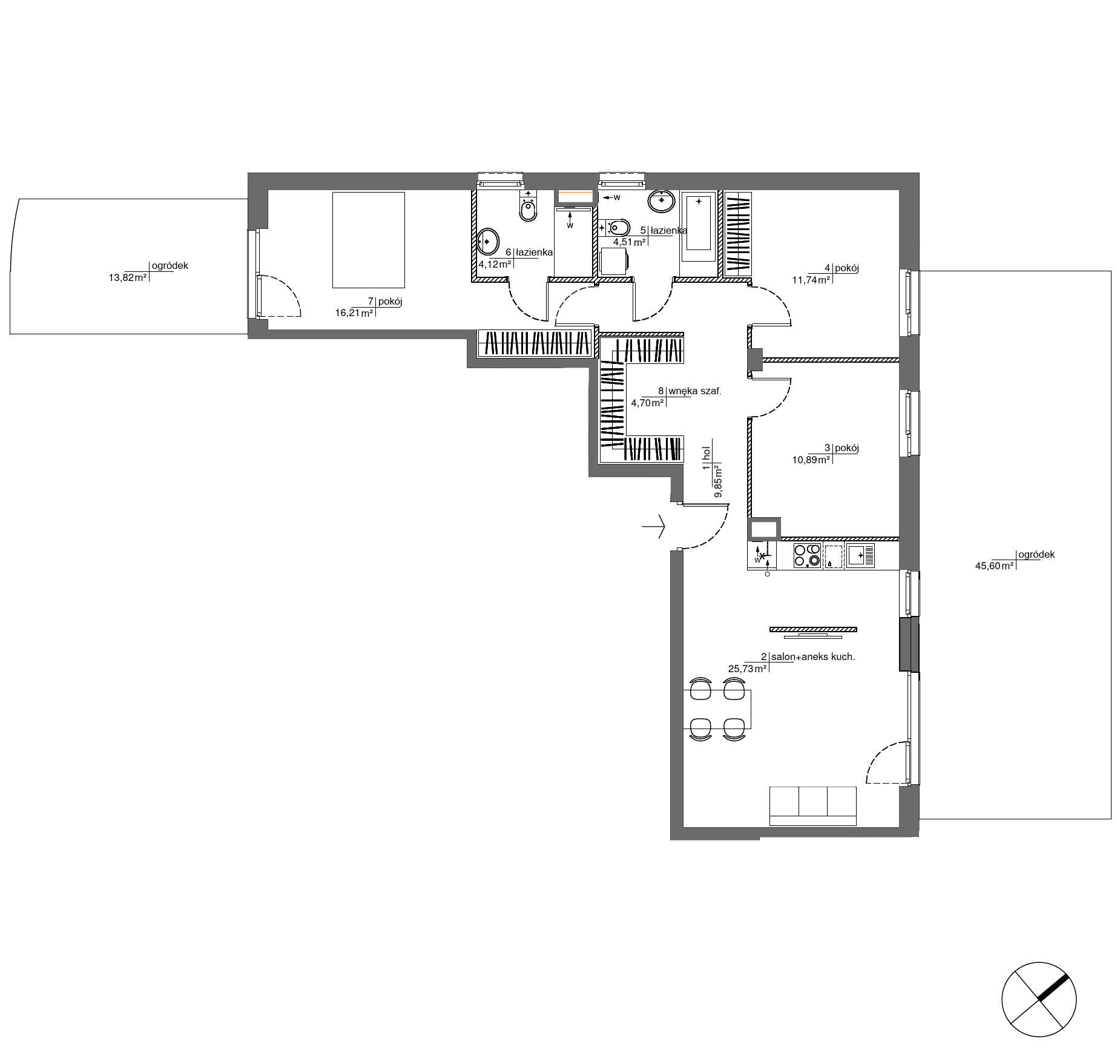 Plan 4 pok. 88m²