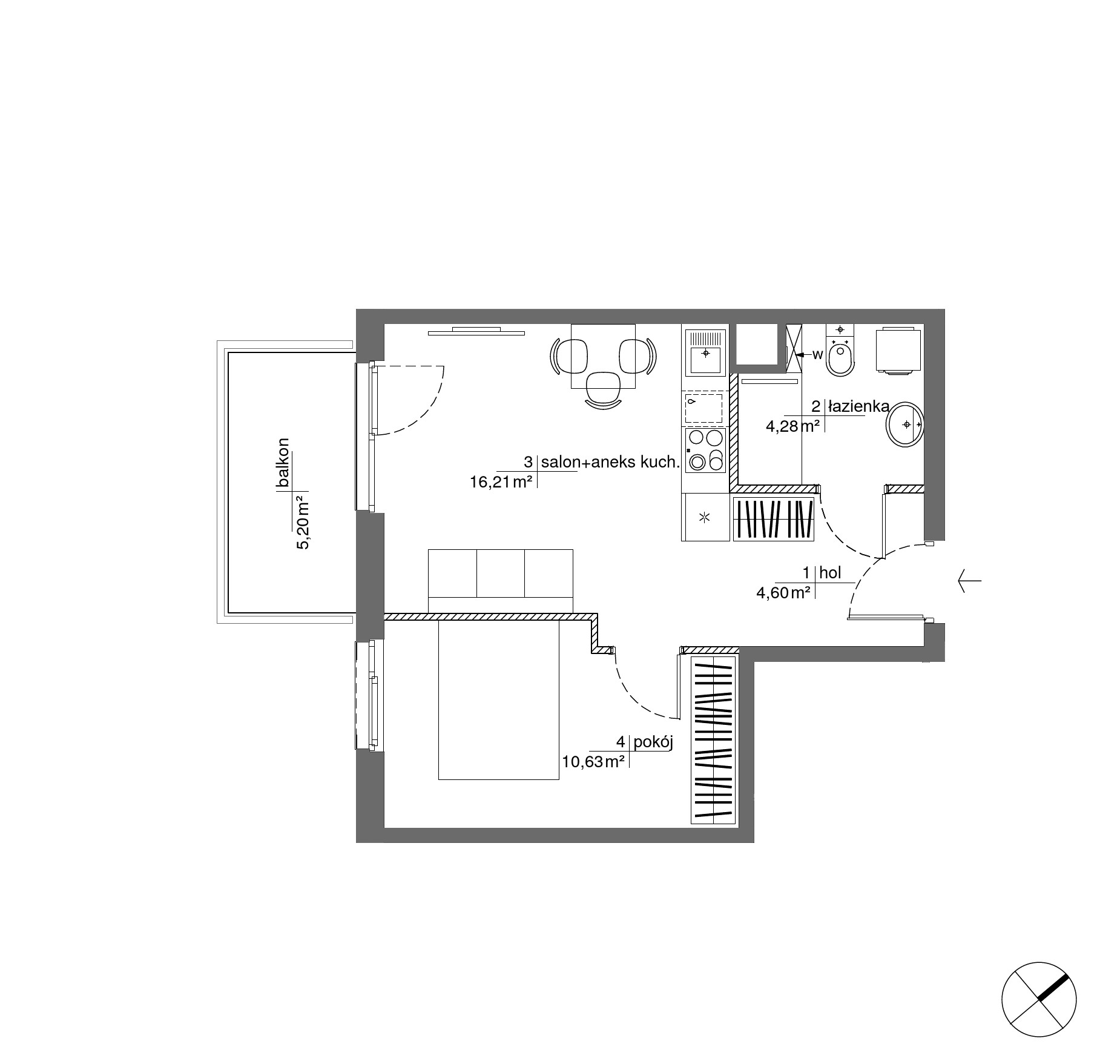 Plan 2 pok. 36m²