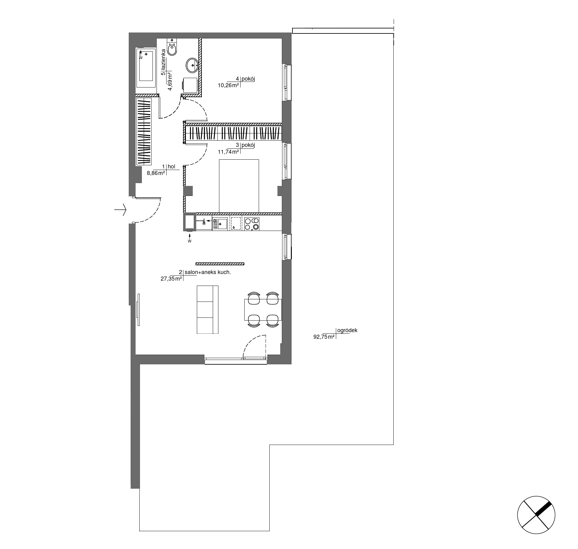 Plan 3 pok. 63m²