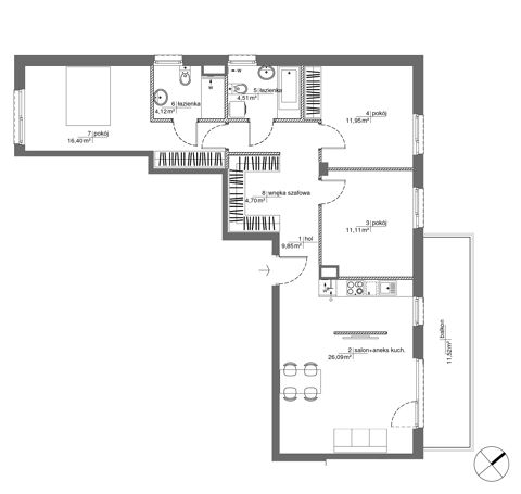 Plan 4 pok. 89m²
