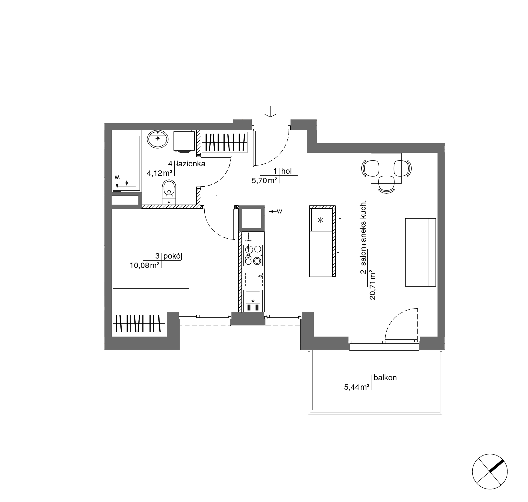 Plan 2 pok. 41m²