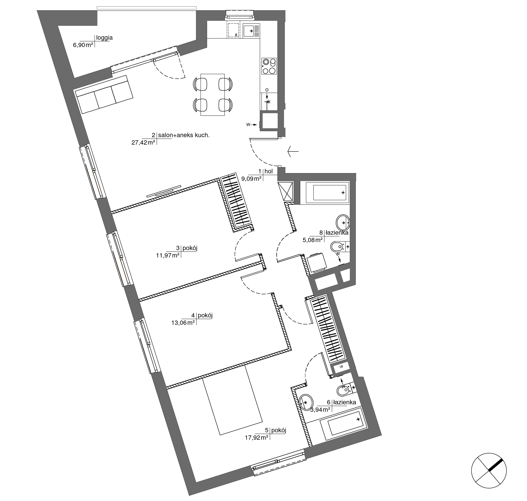 Plan 4 pok. 88m²