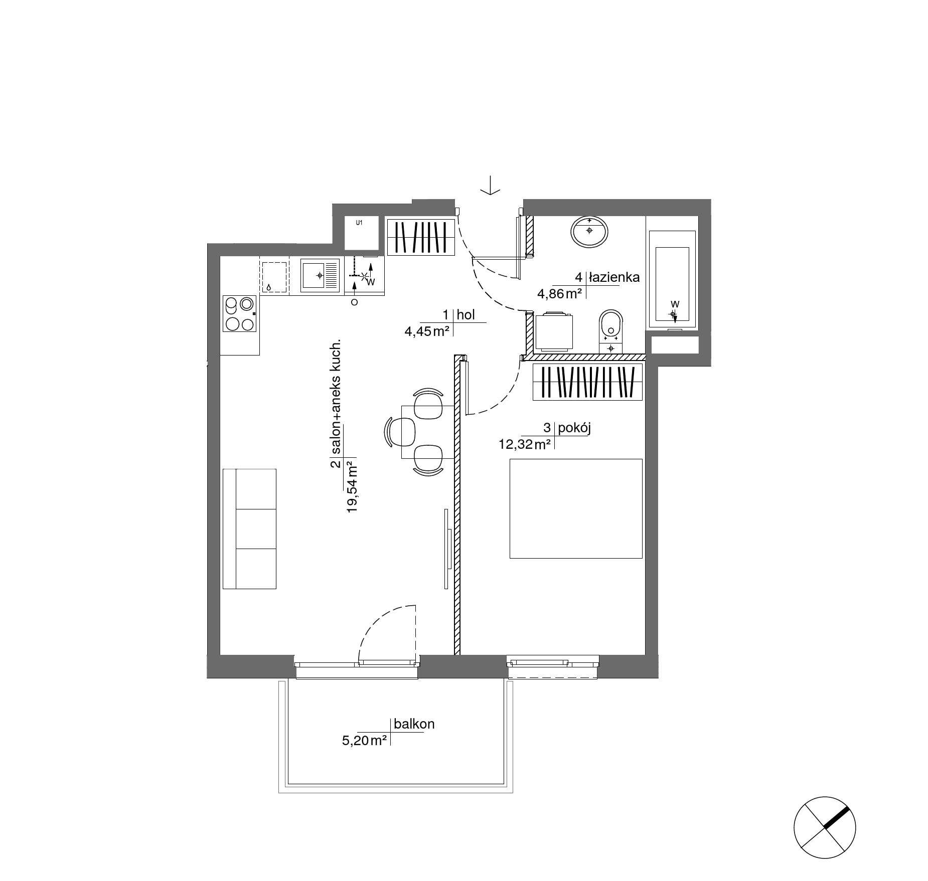 Plan 2 pok. 41m²