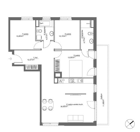 Plan 4 pok. 87m²