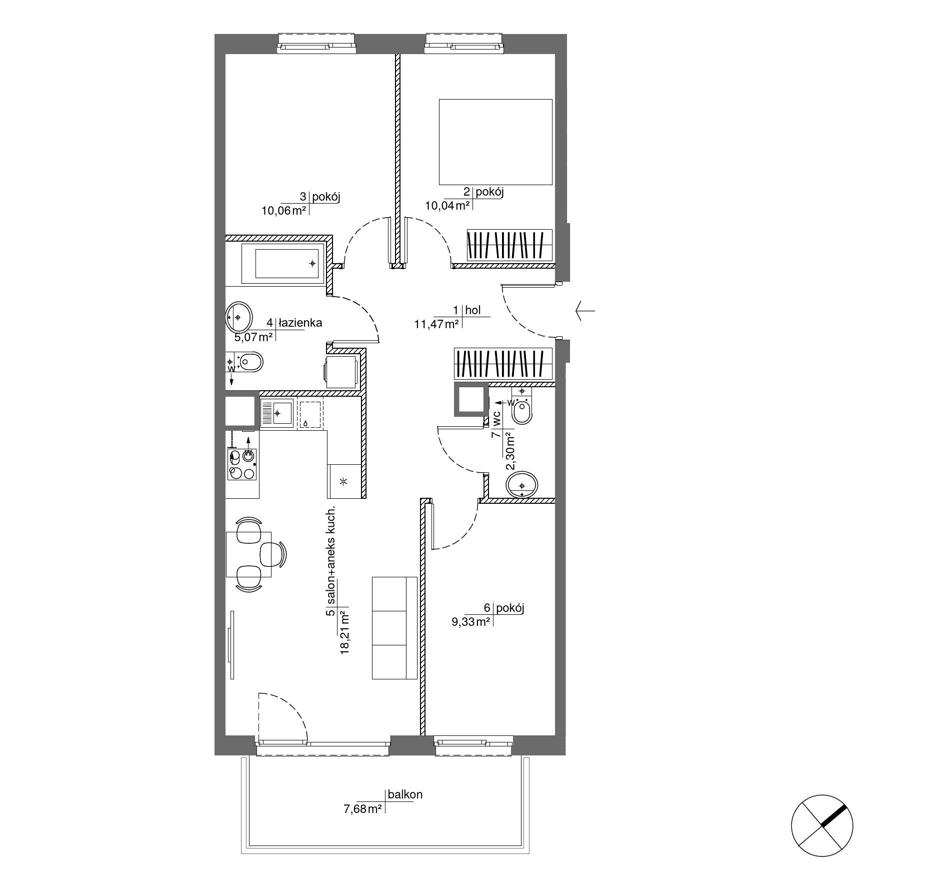 Plan 4 pok. 66m²