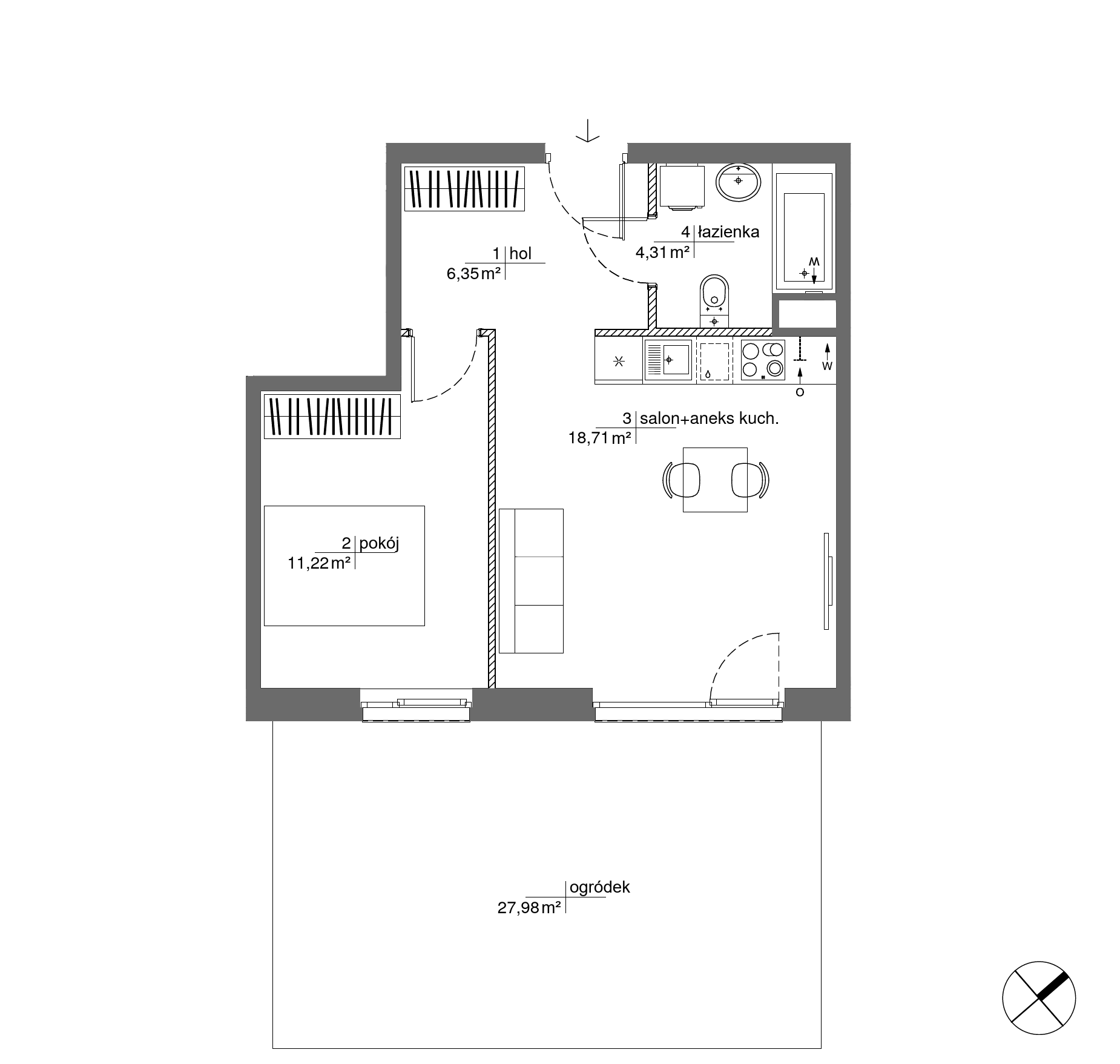 Plan 2 pok. 41m²