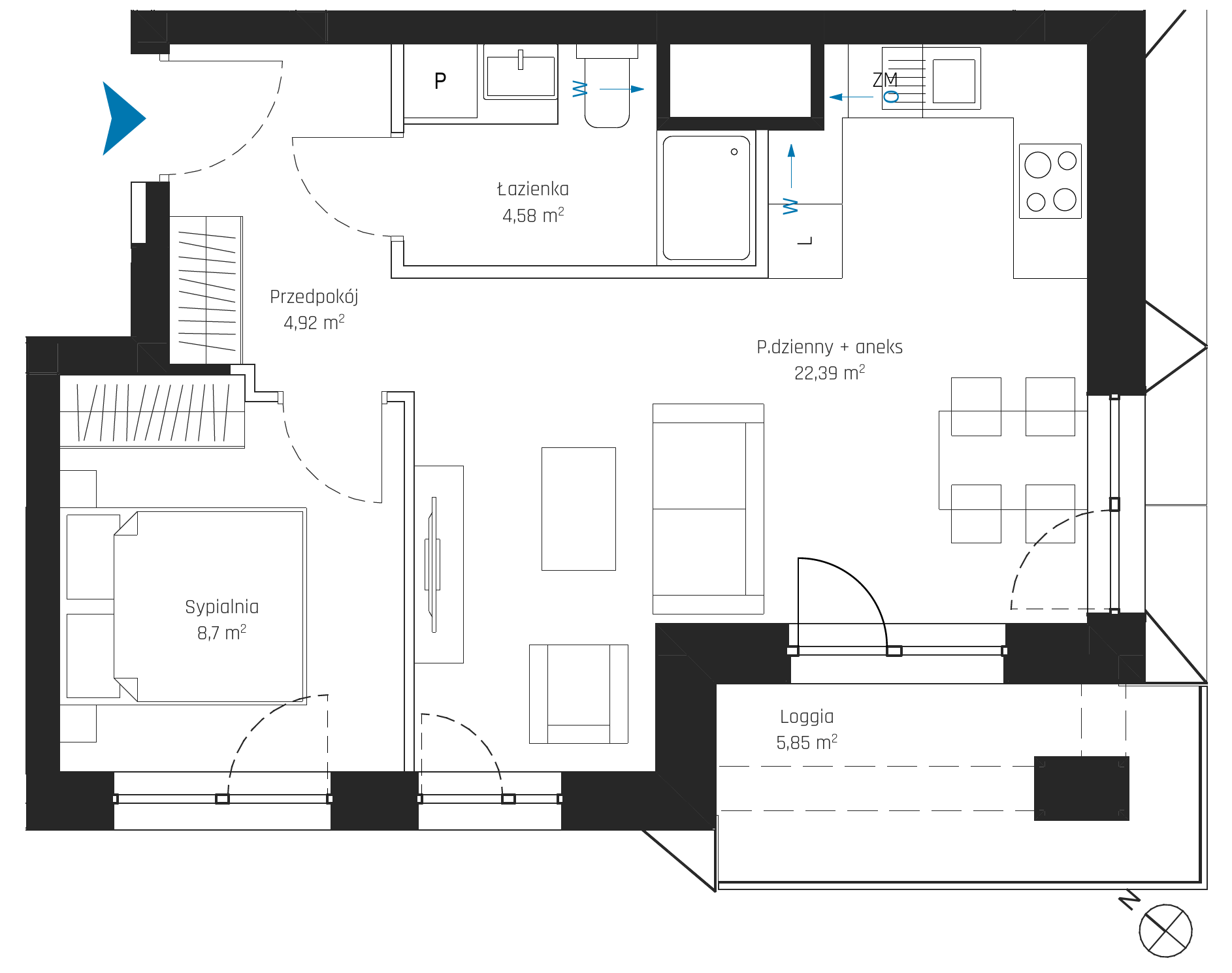 Plan 2 pok. 41m²