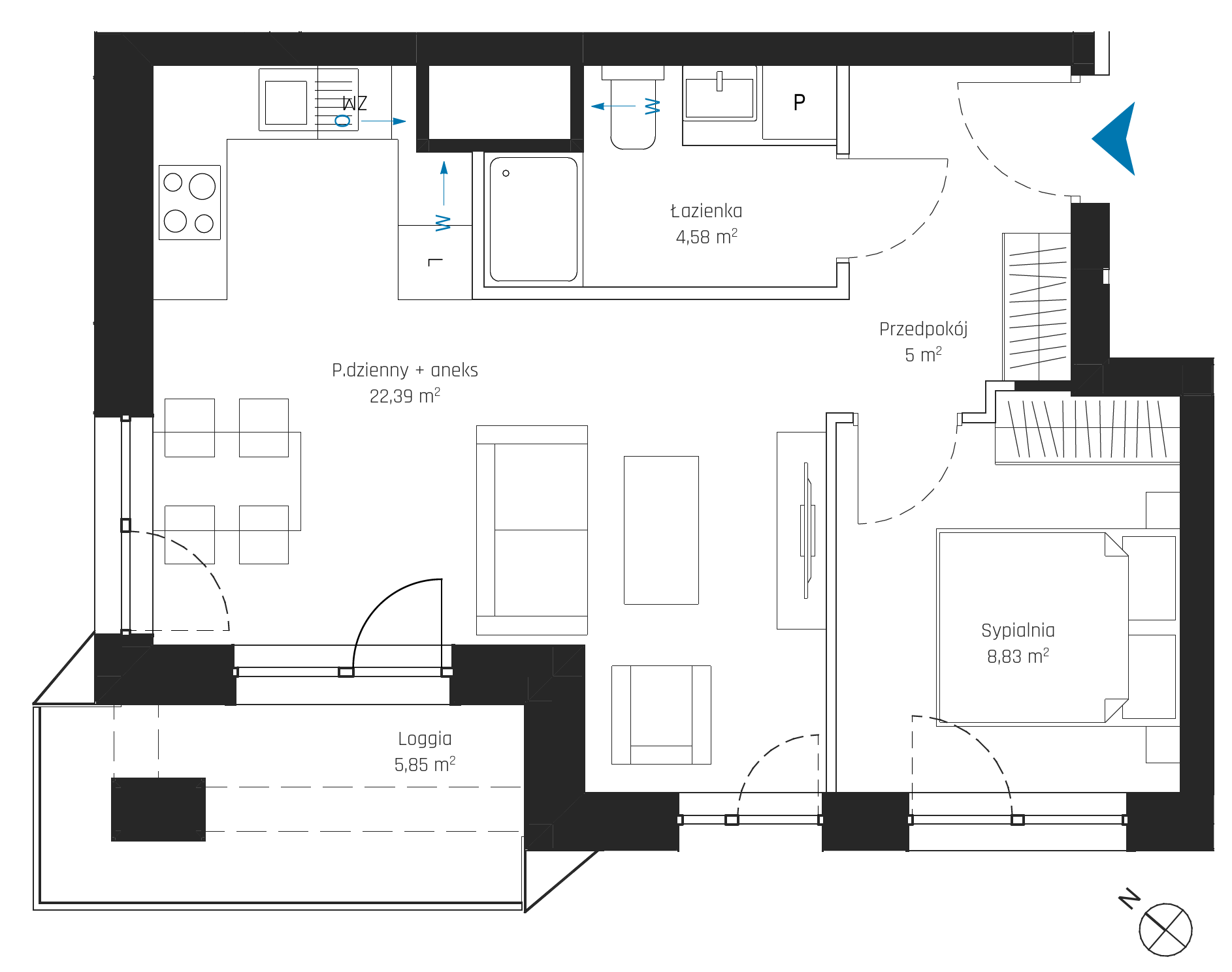 Plan 2 pok. 41m²