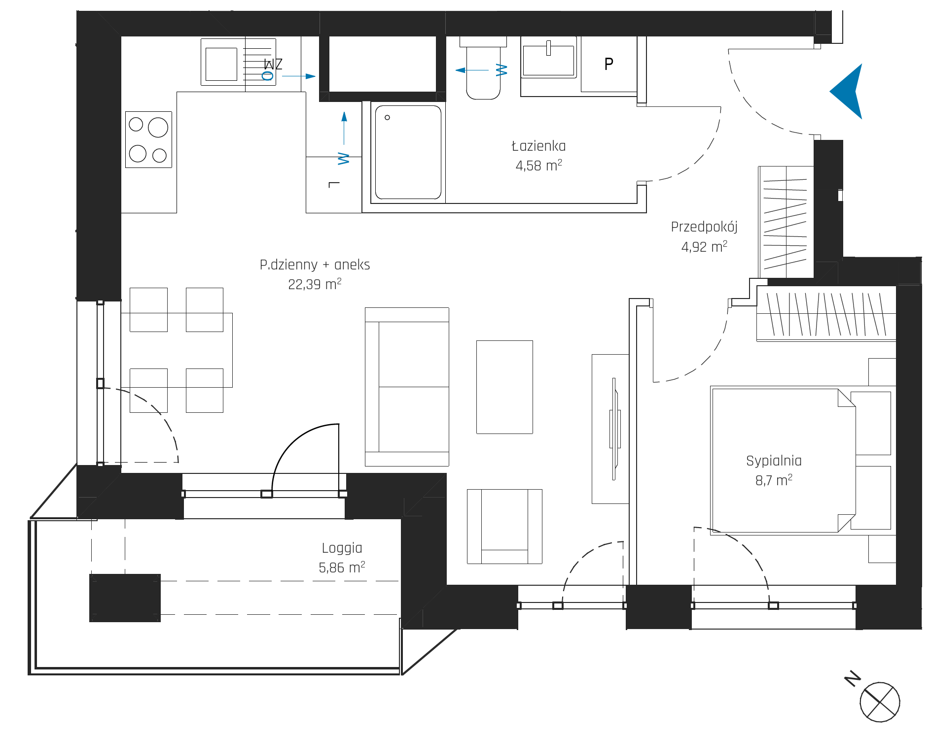 Plan 2 pok. 41m²