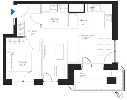 Plan 2 pok. 41m²