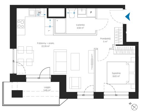 Plan 2 pok. 41m²