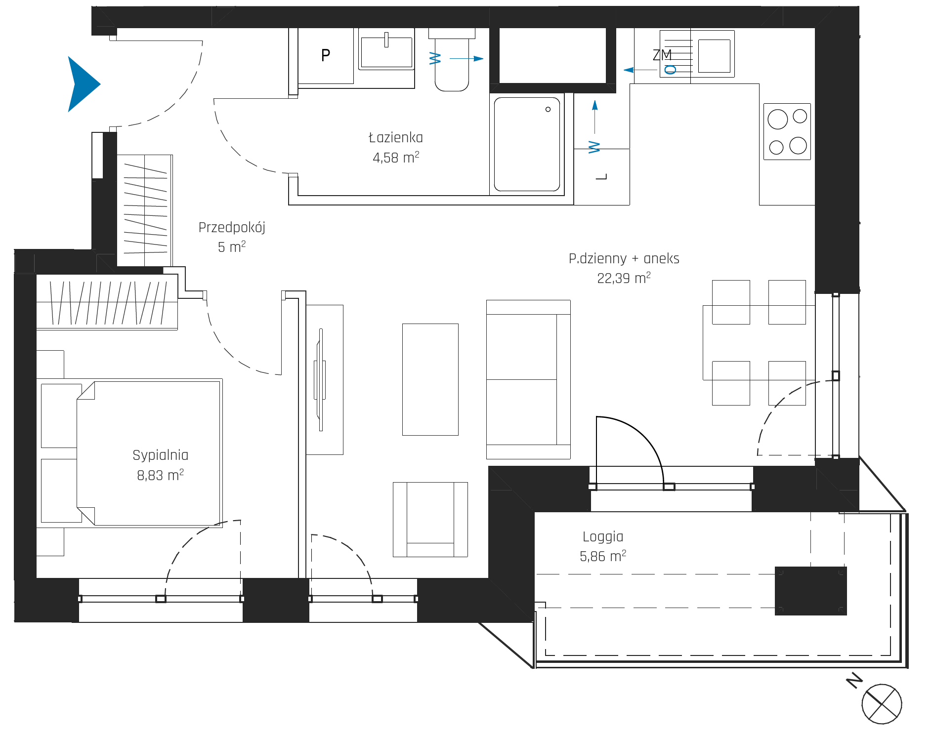 Plan 2 pok. 41m²