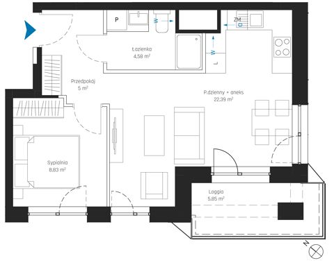 Plan 2 pok. 41m²
