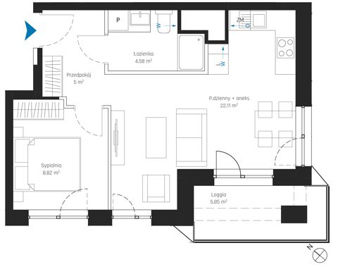 Plan 2 pok. 41m²
