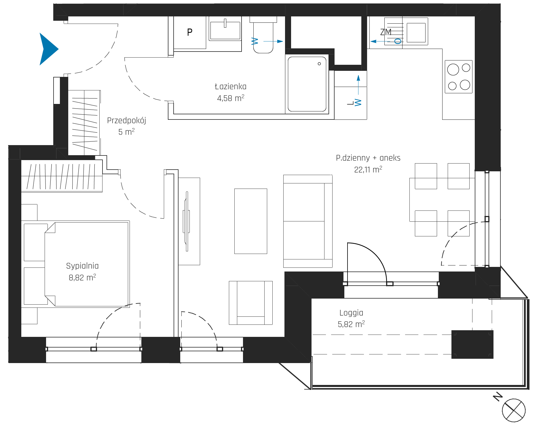 Plan 2 pok. 41m²