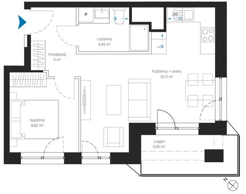 Plan 2 pok. 41m²