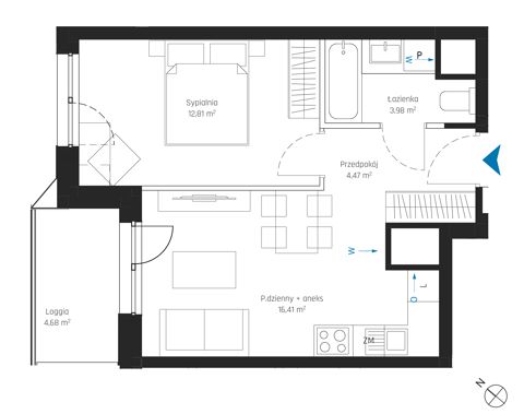 Plan 2 pok. 38m²