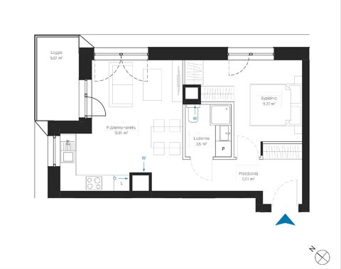 Plan 2 pok. 41m²