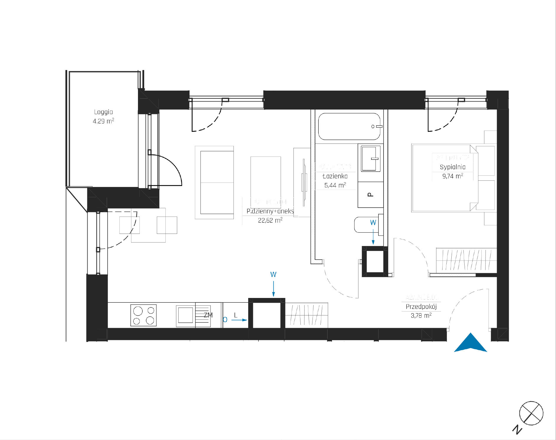 Plan 2 pok. 42m²