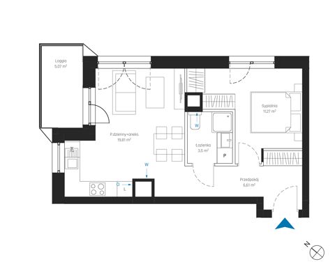 Plan 2 pok. 41m²