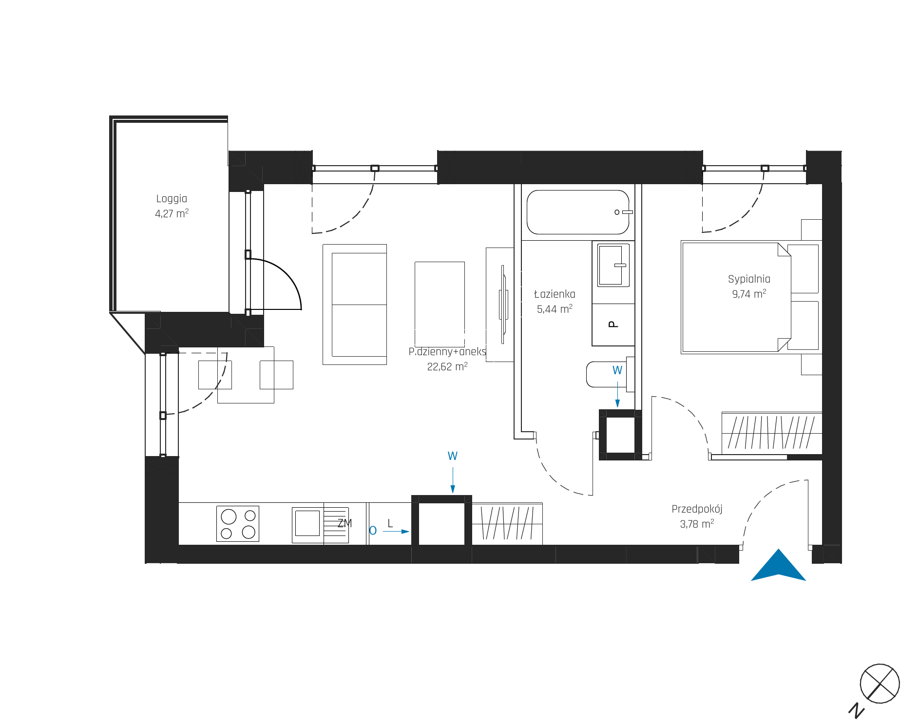 Plan 2 pok. 42m²