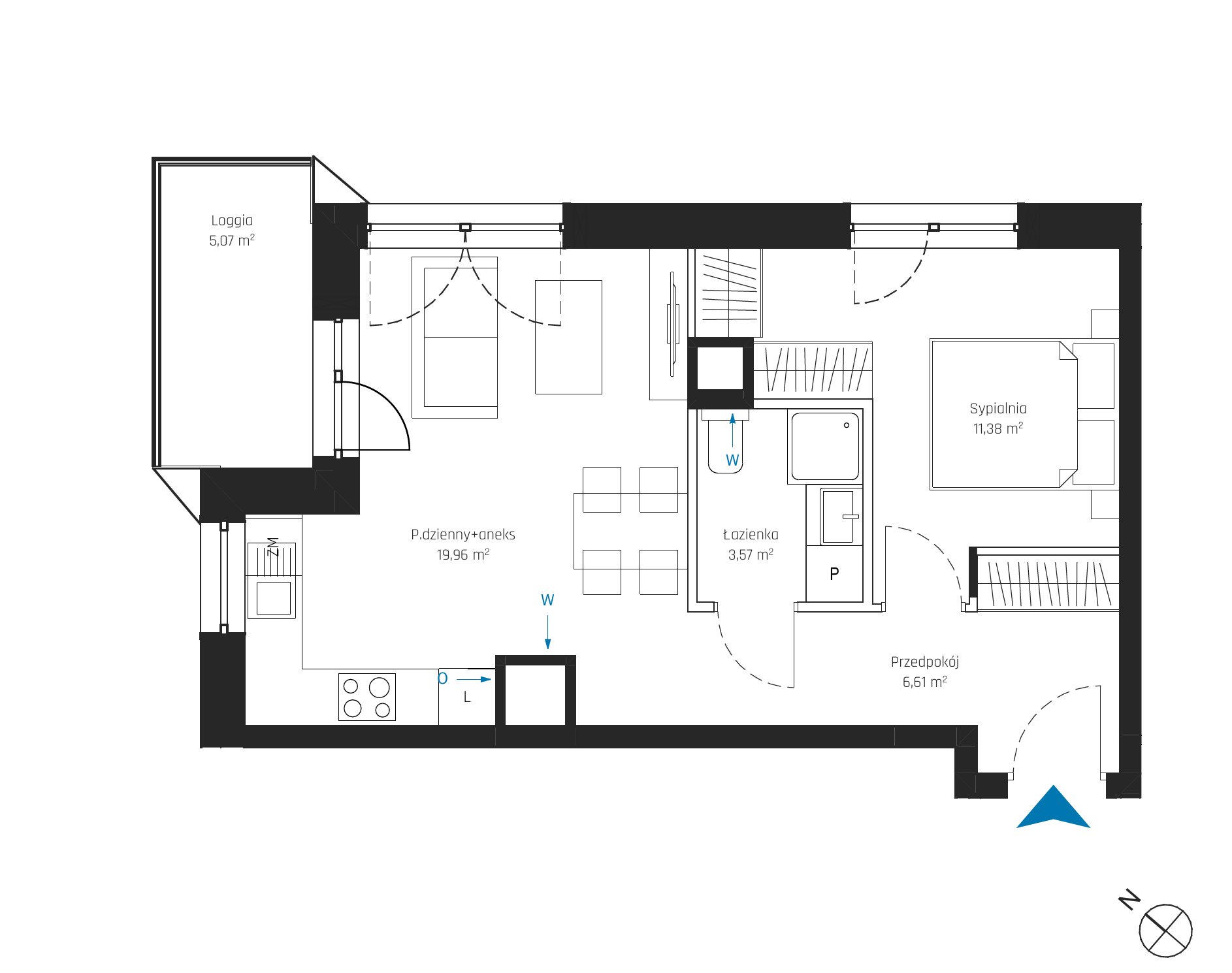 Plan 2 pok. 42m²