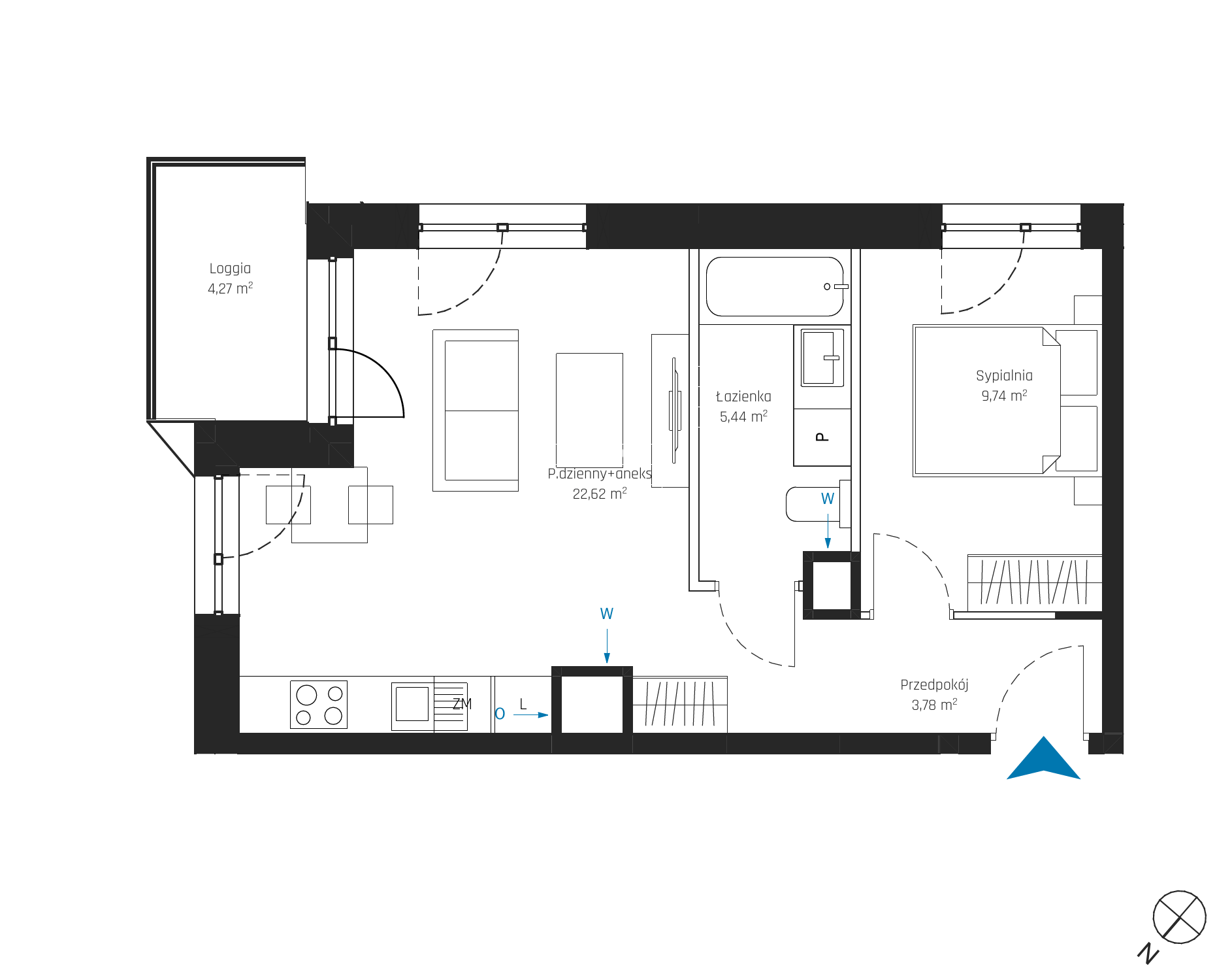 Plan 2 pok. 42m²