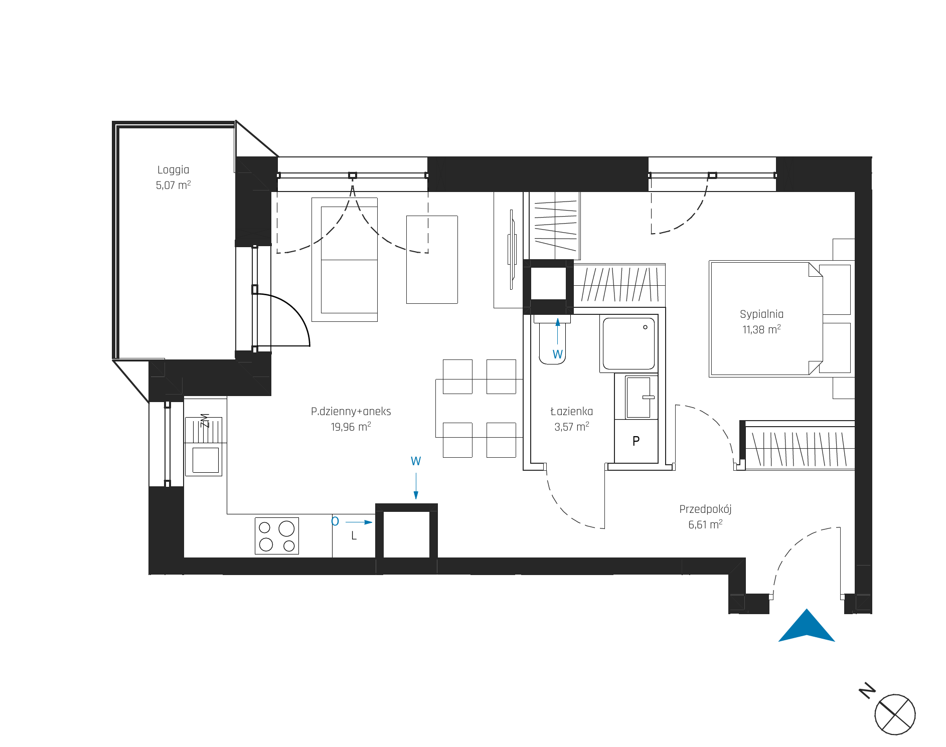 Plan 2 pok. 42m²